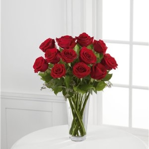 The Long Stem Red Rose Bouquet by FTD® – VASE INCLUDED