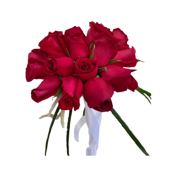 פרחי גורדון זר כלה ורדים אדומים